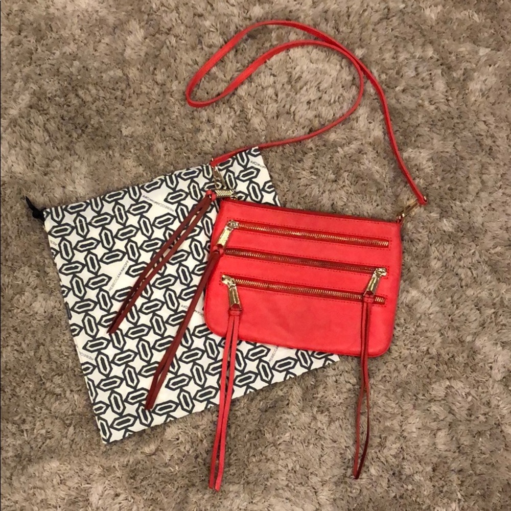 Rebecca Minkoff 3 Zip Rocker Leather Crossbody Bag